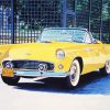 Yellow Thunderbird 1956 Ford Paint By Numbers