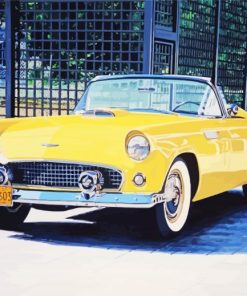 Yellow Thunderbird 1956 Ford Paint By Numbers