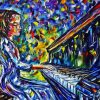 Abstract Woman Playing Piano Paint By Numbers