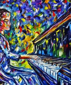 Abstract Woman Playing Piano Paint By Numbers