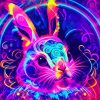 Aesthetic Neon Bunny Paint By Numbers