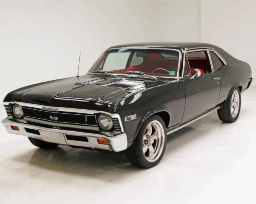 Black Nova Chevy Paint By Numbers