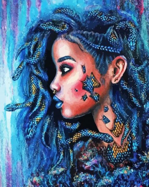 Black Snake Woman Paint By Numbers