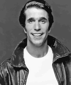 Black And White Henry Winkler Paint By Numbers