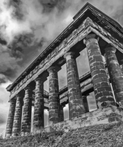 Black And White Penshaw Monument Paint By Numbers