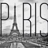 Black And White Paris Eiffel Tower Poster Paint By Numbers