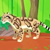 Cartoon Clouded Leopard Paint By Numbers