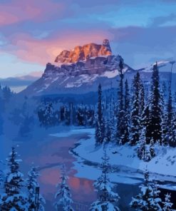 Castle Mountain Banff National Park Canada Paint By Numbers