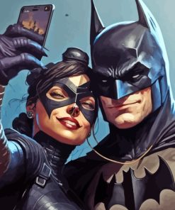 Batman And Catwoman Paint By Numbers