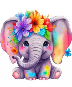 Colorful Elephant Paint By Numbers