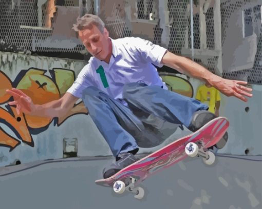 Cool Tony Hawk Paint By Numbers