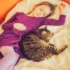 Girl And Cat Sleeping Paint By Numbers