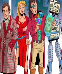 Hitchhiker's Guide To The Galaxy Cartoon Paint By Numbers