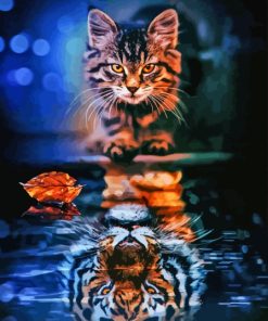 Little Kitten In Reflection Paint By Numbers