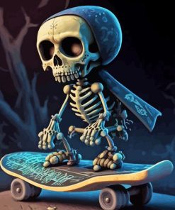 Mini Skater Skull Paint By Numbers