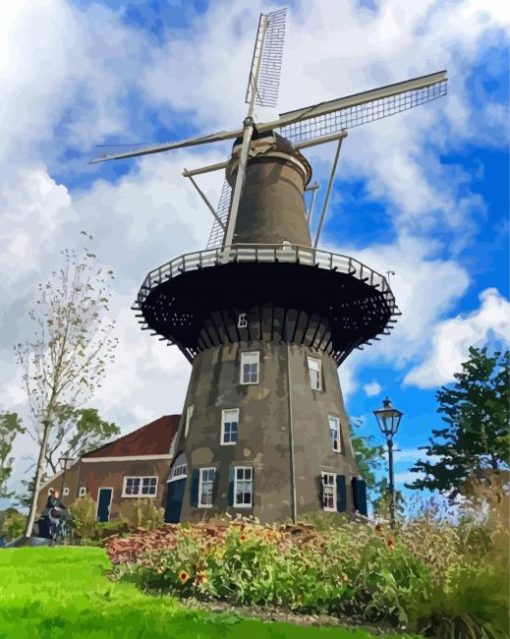 Molen De Valk Leiden City Paint By Numbers