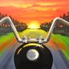 Motorcycle Sunset Ride Paint By Numbers