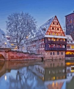 Nuremberg Germany Winter Snow Paint By Numbers