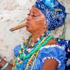 Old Cuban Woman Smoking Paint By Numbers