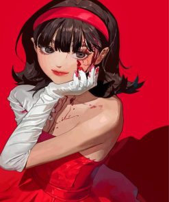 Perfect Blue Anime Girl Paint By Numbers