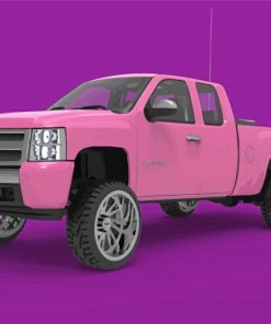 Pink Truck Paint By Numbers