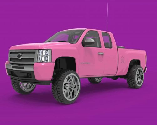 Pink Truck Paint By Numbers