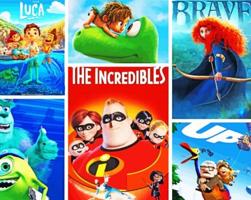 Pixar Movies Paint By Numbers