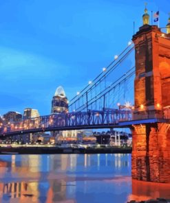 Roebling Bridge In Covington Paint By Numbers