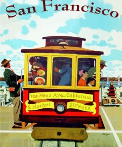 San Francisco Vintage Tramway City Paint By Numbers