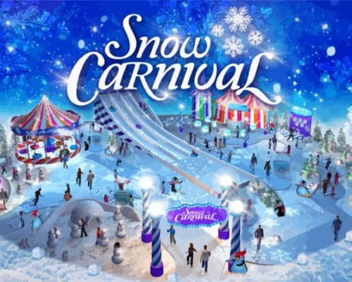 Snow Carnival Park Paint By Numbers