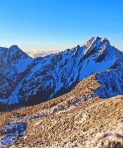 Snowy Yu Shan Taiwan Mountain Paint By Numbers