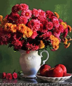 Still Life Chrysanthemum In Vase Paint By Numbers