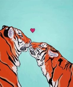 Tigers In Love Paint By Number