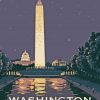 Washington Monument DC Poster Paint By Numbers