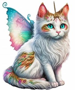 Winged Cat Paint By Numbers