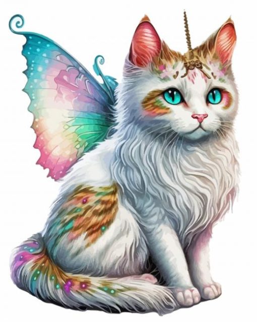 Winged Cat Paint By Numbers