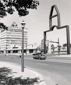 Black And White Barrie Streets Paint By Numbers