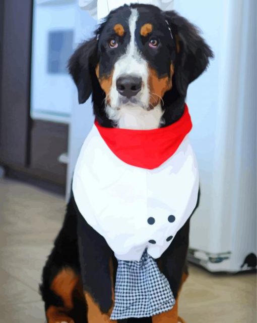 Chef Bernese Mountain Dog Paint By Numbers