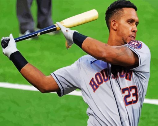 Houston Astros Player Michael Brantley Paint By Numbers