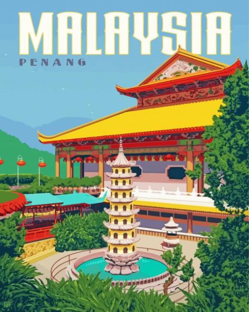 Malaysia Penang Poster Paint By Numbers