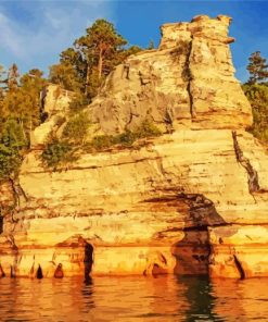 Miners Castle Pictured Rocks National Lakeshore Paint By Numbers