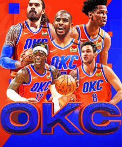 Oklahoma City Thunder Basketball Club Paint By Numbers