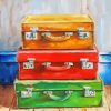 Old Travel Suitcases Paint By Numbers