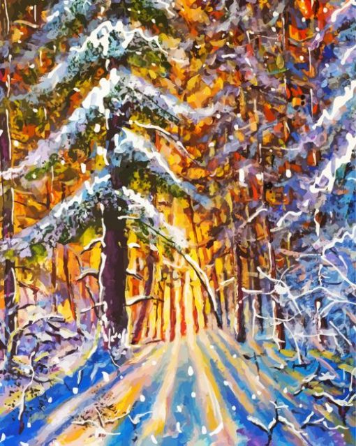 Winter Forest Paint By Numbers