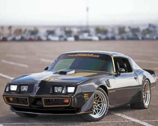 Black Pontiac Trans Am Paint By Number