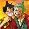 Cool Luffy And Zoro Paint By Numbers