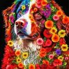 Floral Dog Paint By Number