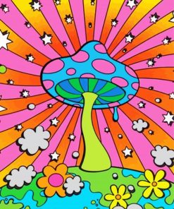 Psychedelic Mushroom Paint By Numbers