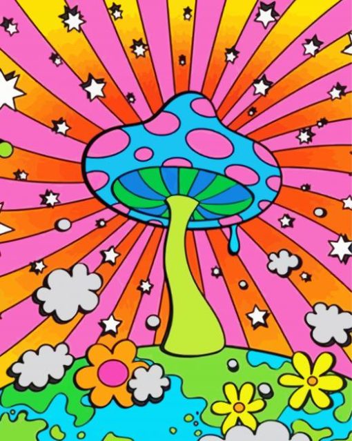 Psychedelic Mushroom Paint By Numbers