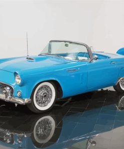 1956 Ford Thunderbird Blue Car Painting By Numbers